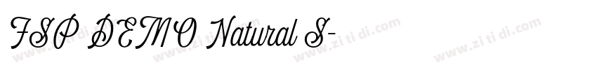 FSP DEMO Natural S字体转换 FSP DEMO Natural S字体转换